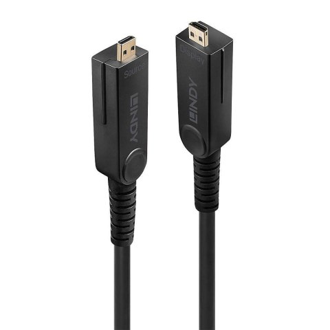 LINDY Kabel światłowodowy Micro-HDMI hybrydowy 18G 10m