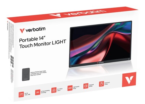 Monitor przenośny Verbatim 14 FHD Touch