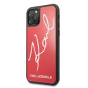 Karl Lagerfeld KLHCN58DLKSRE iPhone 11 Pro czerwony/red hard case Signature Glitter