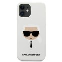 Karl Lagerfeld KLHCP12SSLKHWH iPhone 12 mini 5,4" biały/white hardcase Silicone Karl`s Head