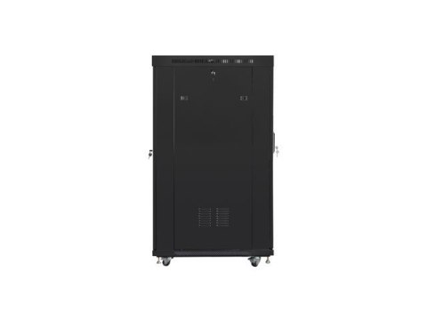 SZAFA INSTALACYJNA RACK STOJĄCA 19" 22U 800X1000 CZARNA DRZWI PERFOROWANE LCD LANBERG (FLAT PACK) V2