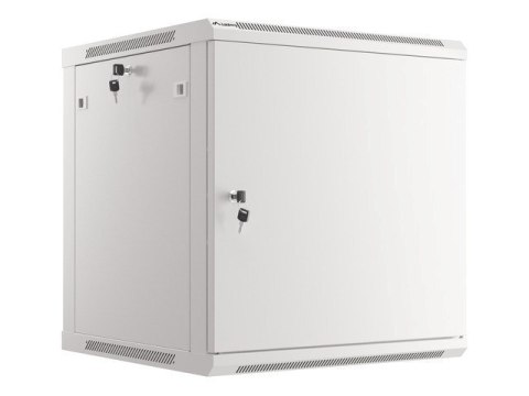 SZAFA INSTALACYJNA RACK WISZĄCA 19" 12U 600X600 SZARA DRZWI METALOWE (FLAT PACK)