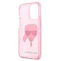 Karl Lagerfeld KLHCP13XKHTUGLP iPhone 13 Pro Max 6,7" różowy/pink hardcase Glitter Karl`s Head