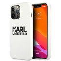 Karl Lagerfeld KLHCP13LSLKLWH iPhone 13 Pro / 13 6,1" Silicone Stack Logo biały/white