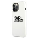 Karl Lagerfeld KLHCP13LSLKLWH iPhone 13 Pro / 13 6,1" Silicone Stack Logo biały/white