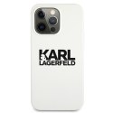 Karl Lagerfeld KLHCP13LSLKLWH iPhone 13 Pro / 13 6,1" Silicone Stack Logo biały/white