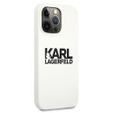 Karl Lagerfeld KLHCP13LSLKLWH iPhone 13 Pro / 13 6,1" Silicone Stack Logo biały/white