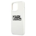 Karl Lagerfeld KLHCP13LSLKLWH iPhone 13 Pro / 13 6,1" Silicone Stack Logo biały/white