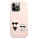 Karl Lagerfeld KLHCP13LSSKCI iPhone 13 Pro / 13 6,1" hardcase jasno różowy/light pink Silicone Karl & Choupette