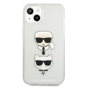 Karl Lagerfeld KLHCP13SKCTUGLS iPhone 13 mini 5,4" srebrny/silver hardcase Glitter Karl`s & Choupette