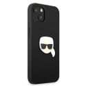 Karl Lagerfeld KLHCP13SPKMK iPhone 13 mini 5,4" czarny/black hardcase Leather Ikonik Karl`s Head Metal