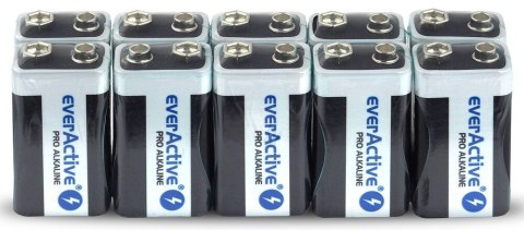 Baterie EVERACTIVE Alkaliczna PP3 (9V, 6LR61, 6F22, 6R61) 650mAh 10 szt. EV6LR61PRO-10PAK