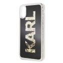 Karl Lagerfeld KLHCPXKAGBK iPhone X/Xs czarny/black Karl logo Glitter