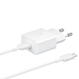 Ładowarka siec. Samsung EP-T1510XW 15W Fast Charge + kabel USB-C/USB-C biały/white