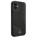 Mercedes MEHCP12SCDOBK iPhone 12 mini 5,4" czarny/black hardcase Leather Perforated Area