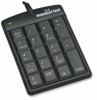 Klawiatura Przewodowa MANHATTAN Numeric Keypad USB Czarny