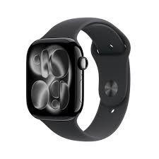 Apple Watch Series 11 GPS 46mm Jet Black Aluminium z czarnym paskiem Sport S/M