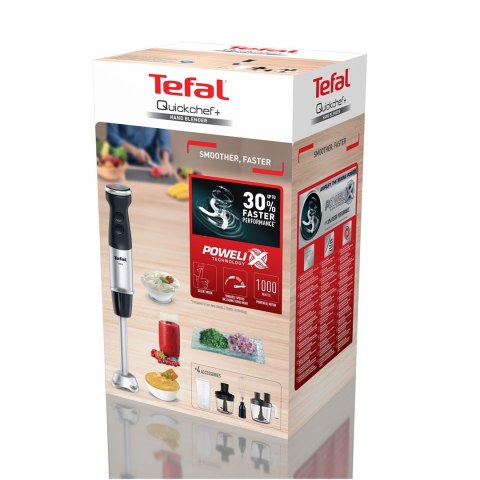 Tefal Quickchef+ HB67G830 blender 0,8 l Blender immersyjny 1000 W Czarny, Stal nierdzewna
