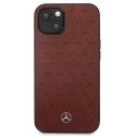 Mercedes MEHCP13MPSQRE iPhone 13 6,1" czerwony/red hardcase Leather Stars Pattern