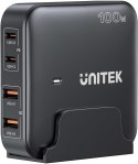 Sieciowa ładowarka GaN - Unitek P1229ABK01-EU | 100W 2x USB-C 2x USB-A