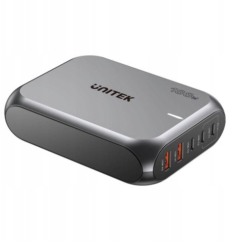 Sieciowa ładowarka GaN - Unitek P1234AGY01-EU | 188W 3x USB-C 2x USB-A