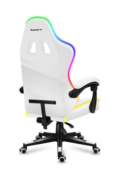 Fotel gamingowy Huzaro Force 4.4 RGB White (WYPRZEDAŻ)