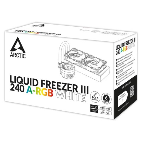 Chłodzenie wodne ARCTIC Liquid Freezer III 240 A-RGB all-in-one 12cm Biały
