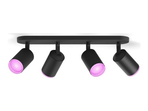 Philips Hue WCA Fugato Spotlight GU10 4x5.7W, Black | Philips Hue