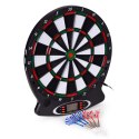 Elektroniczna tarcza do darta gry w rzutki lotki tablica LCD 38 cm 18 gier zestaw 6 rzutek