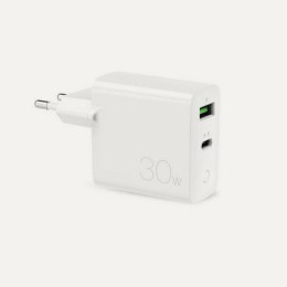 Puro Ładowarka siec. Mini FAST 1xUSB+1xUSB-C 30W biały/white FCMTCUSBAC30WPDWHI