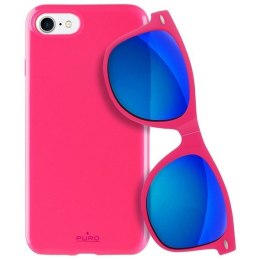 Puro Sunny Kit etui iPhone 7/8 + okulary SE 2020 / SE 2022 różowy/pink IPC747SUNNYKIT1PNK