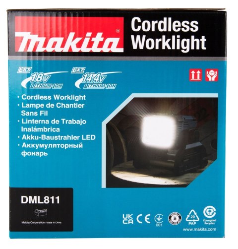 Makita Lampa LED 18V/14,4V DML811 1800lx/3000lm z zasilaniem AC