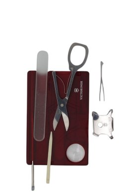 Scyzoryk Victorinox V-0.72 40.T Swiss Card, czerwony przezroczysty