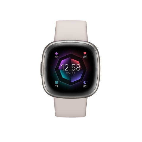 Smartwatch Fitbit Sense 2 - platynowe aluminium - s