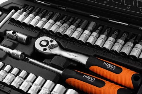Zestaw kluczy nasadowych10-232, 38 szt, rozmiar 1/4, walizka, NEO TOOLS