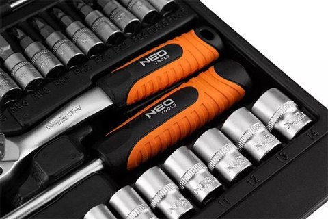 Zestaw kluczy nasadowych10-232, 38 szt, rozmiar 1/4, walizka, NEO TOOLS