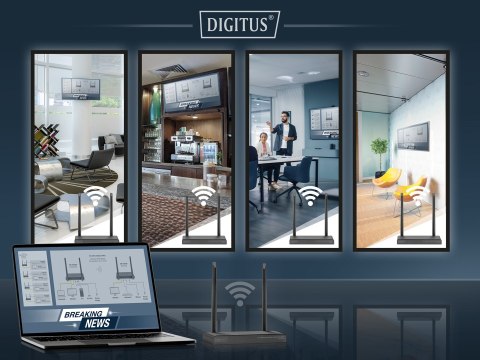 Digitus Zestaw 4K Wireless HDMI KVM Extender, 150 m