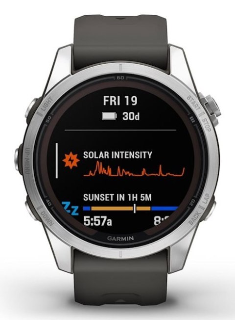 Zegarek sportowy Garmin Fenix 7S Pro Solar Silver SS Grapphite