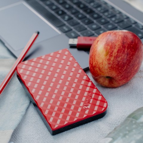 Dysk zewnętrzny Verbatim Store n Go USB 3.0 HDD 1TB czerwony 53203