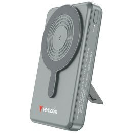 Powerbank Verbatim Charge n Go 10000mAh z podstawką Magnetic Wireless wyświetlacz TFT 2xkabel USB-C szary 32272