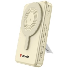 Powerbank Verbatim Charge n Go 10000mAh z podstawką Magnetic Wireless wyświetlacz TFT 2xkabel USB-C złoty 32274