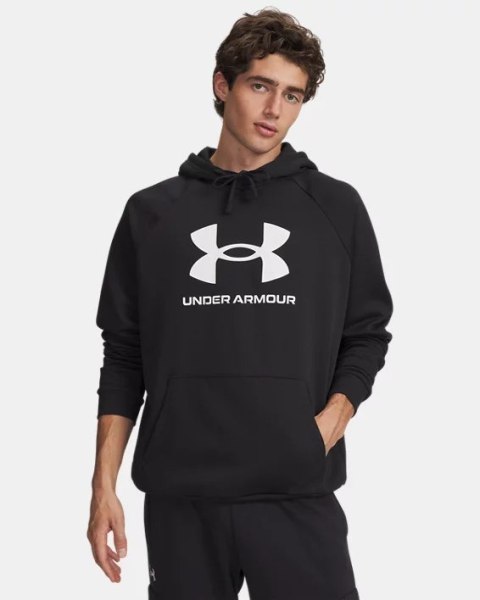 Bluza z kapturem Under Armour Rival Fleece Logo Hoodie - black/white