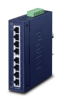 PLANET IGS-801T łącza sieciowe Nie zarządzany L2 Gigabit Ethernet (10/100/1000) Niebieski