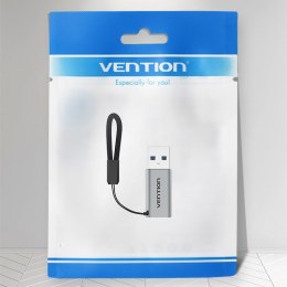 Adapter USB 3.0 Vention USB-A do USB-C szary stop aluminium