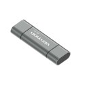 Czytnik kart SD / microSD Vention ze złączami USB 3.0 USB-C microSD szary