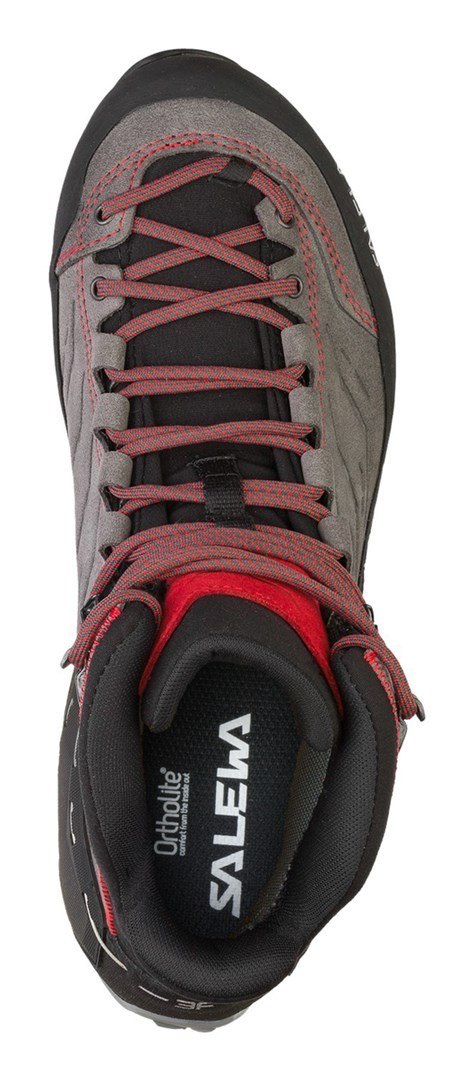 Salewa MTN Trainer Mid GTX Męski Dorosły Ciemnoszary, Szary, Czerwony