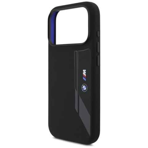 Etui BMW M Silicon Vertical Logo MagSafe do iPhone 17 Pro czarny