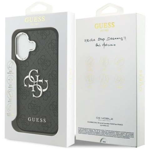 Etui Guess 4G Big 4G Classic Logo do iPhone 17 czarny srebrny