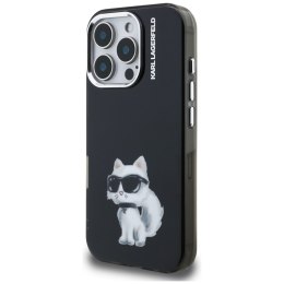 Etui Karl Lagerfeld IML Aquarelle Choupette & Logo do iPhone 16 Pro czarny