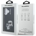Etui Karl Lagerfeld IML Aquarelle Karl & Choupette & Logo do iPhone 16 czarny